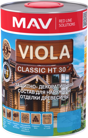 Состав VIOLA Classic HT 30 защитно-декоративный для древесины