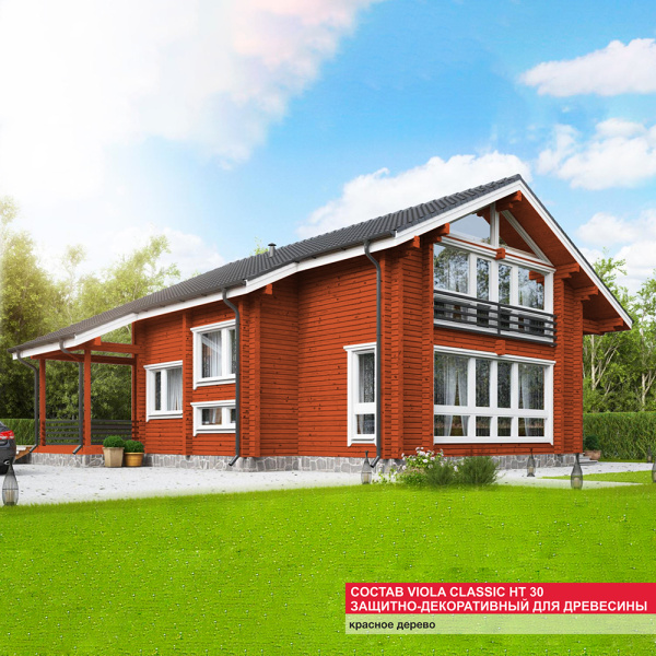 Состав VIOLA Classic HT 30 защитно-декоративный для древесины