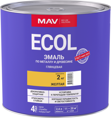 ЭМАЛЬ ECOL по металлу и древесине ПФ-115