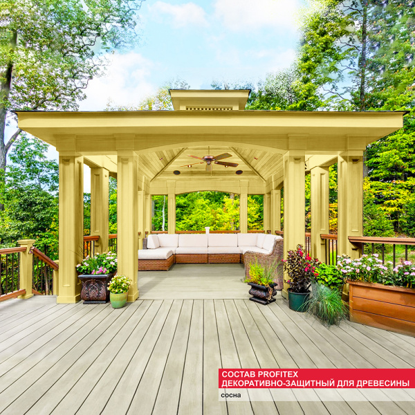 Состав PROFITEX декоративно-защитный для древесины