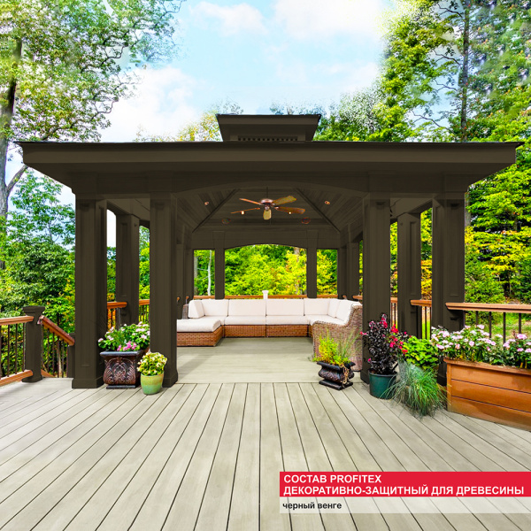 Состав PROFITEX декоративно-защитный для древесины