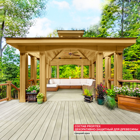 Состав PROFITEX декоративно-защитный для древесины